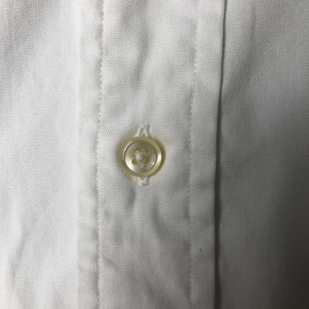 Ralph Lauren YARMOUTH long sleeve button down shirt, men's size L cotton white type Vintage Second Hand