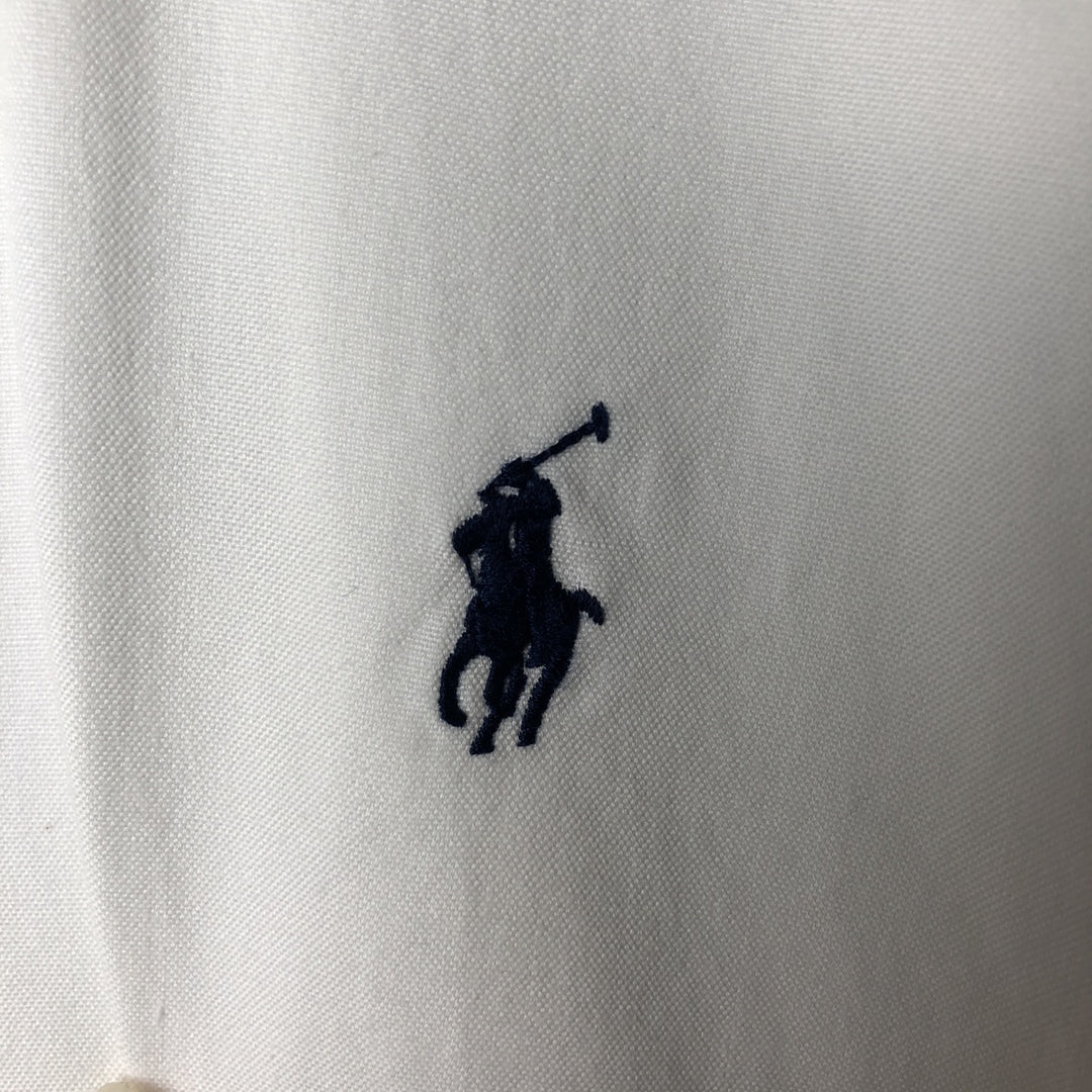 Ralph Lauren YARMOUTH long sleeve button down shirt, men's size L cotton white type Vintage Second Hand