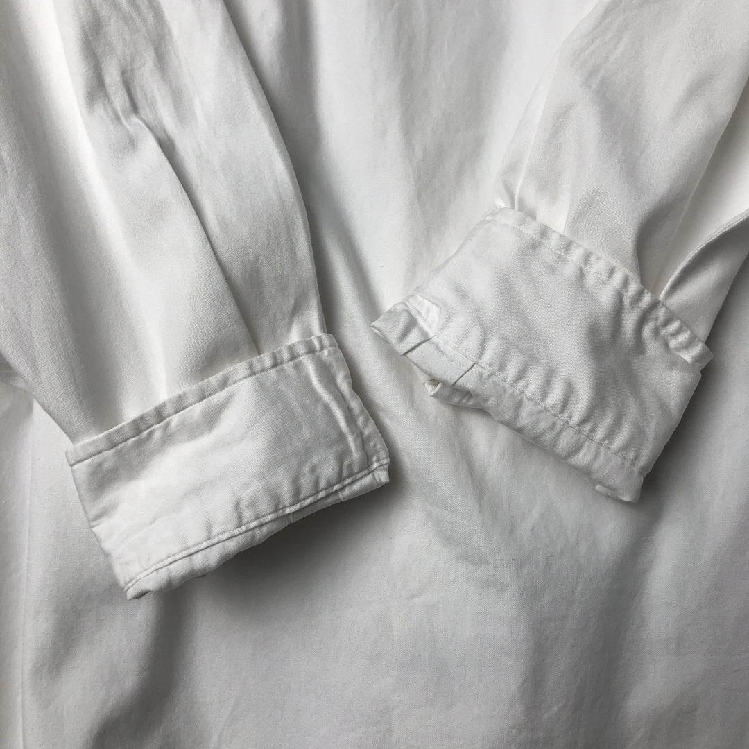 Ralph Lauren YARMOUTH long sleeve button down shirt, men's size L cotton white type Vintage Second Hand
