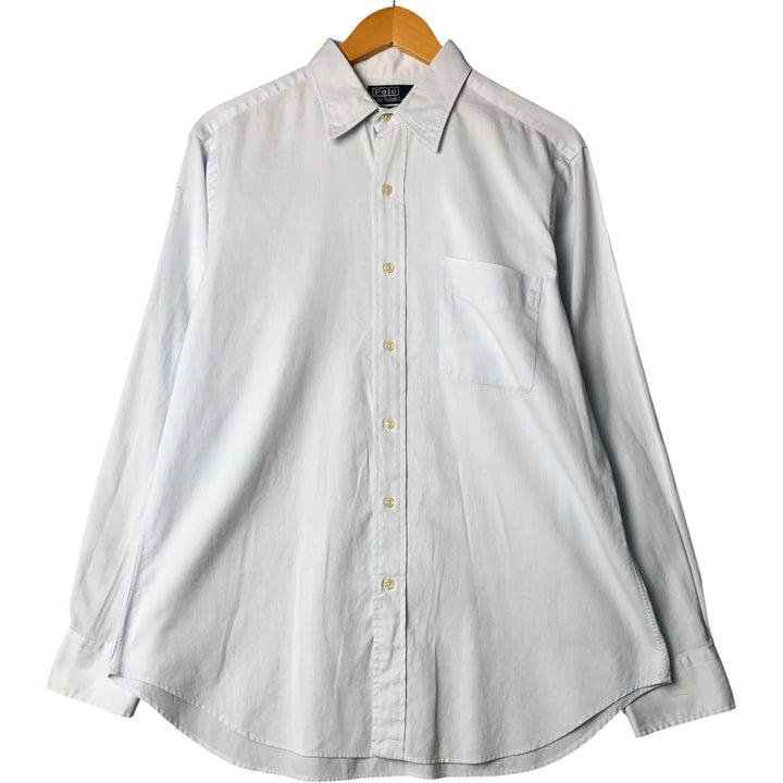 Ralph Lauren POLO by Ralph Lauren ANDREW long sleeve cotton shirt, men's size L cotton Blue type light blue Vintage Second Hand
