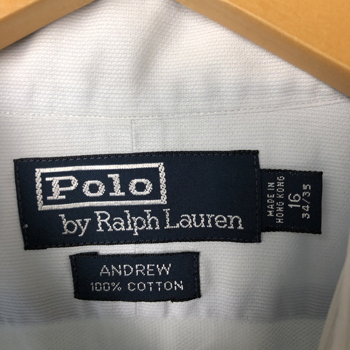 Ralph Lauren POLO by Ralph Lauren ANDREW long sleeve cotton shirt, men's size L cotton Blue type light blue Vintage Second Hand