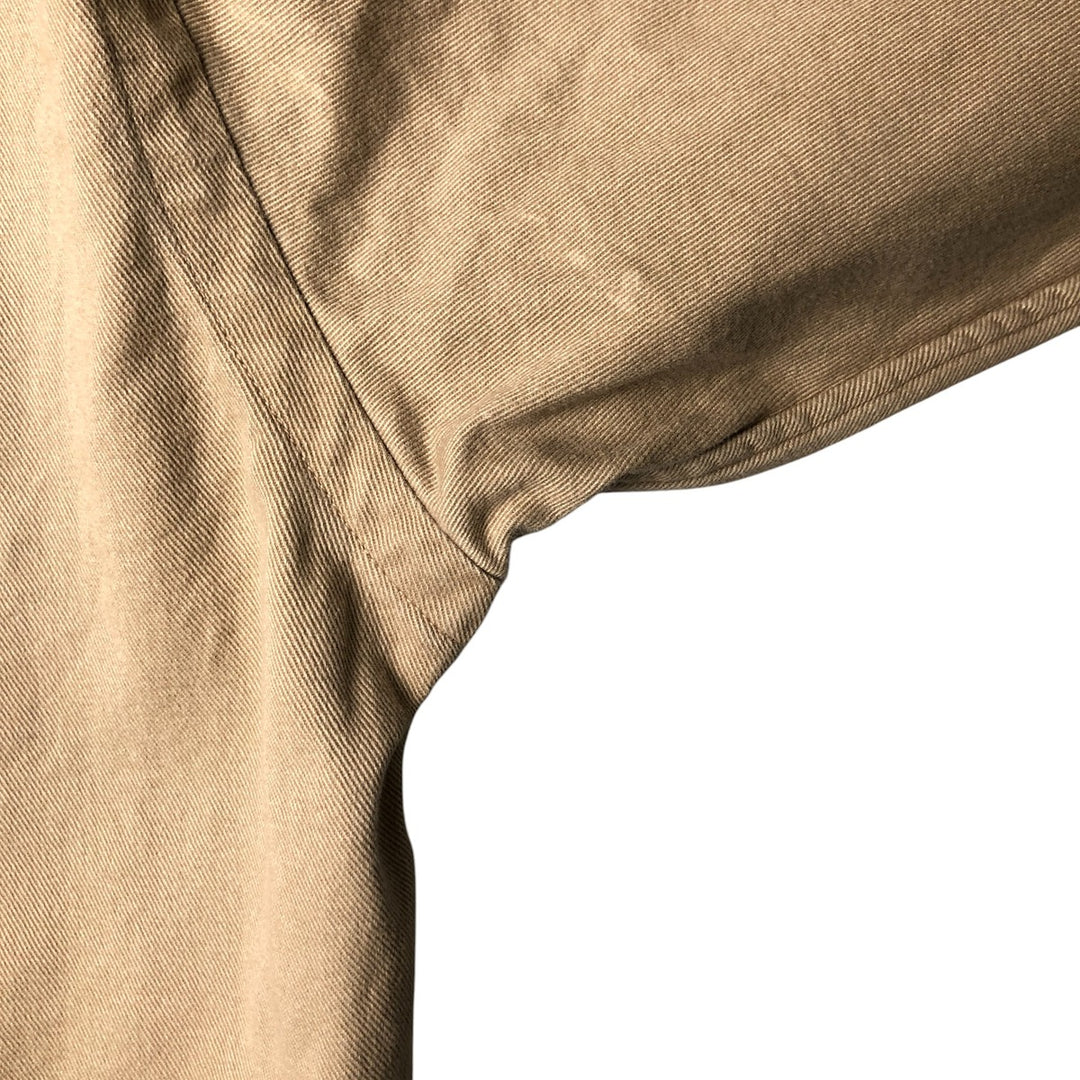 Ralph Lauren BLAKE long sleeve button down shirt, men's size M cotton beige type brown Vintage Second Hand