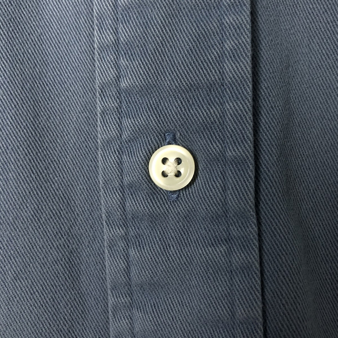 Ralph Lauren BLAKE long sleeve button down shirt, men's size L cotton Navy blue Vintage Second Hand
