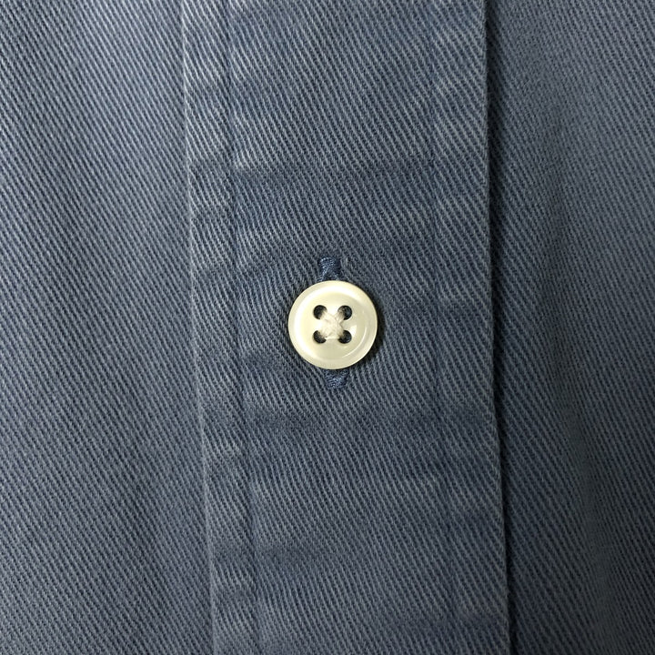 Ralph Lauren BLAKE long sleeve button down shirt, men's size L cotton Navy blue Vintage Second Hand