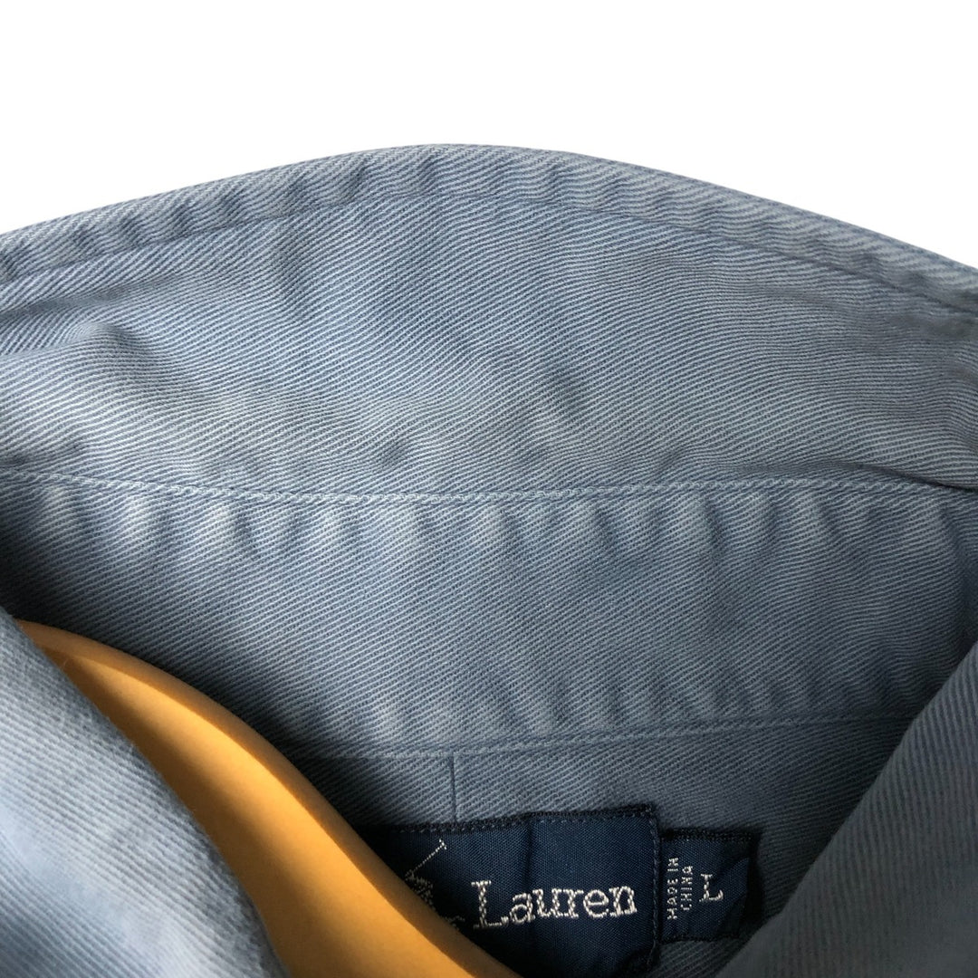 Ralph Lauren BLAKE long sleeve button down shirt, men's size L cotton Navy blue Vintage Second Hand