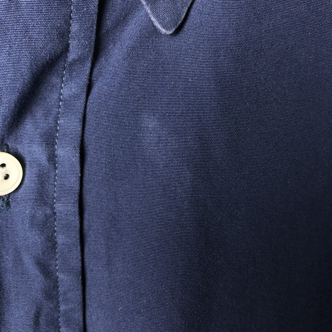 Ralph Lauren Classic Fit Long Sleeve Button Down Shirt Men's XL cotton Navy blue Vintage Second Hand