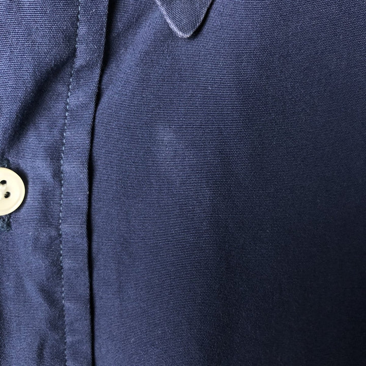 Ralph Lauren Classic Fit Long Sleeve Button Down Shirt Men's XL cotton Navy blue Vintage Second Hand