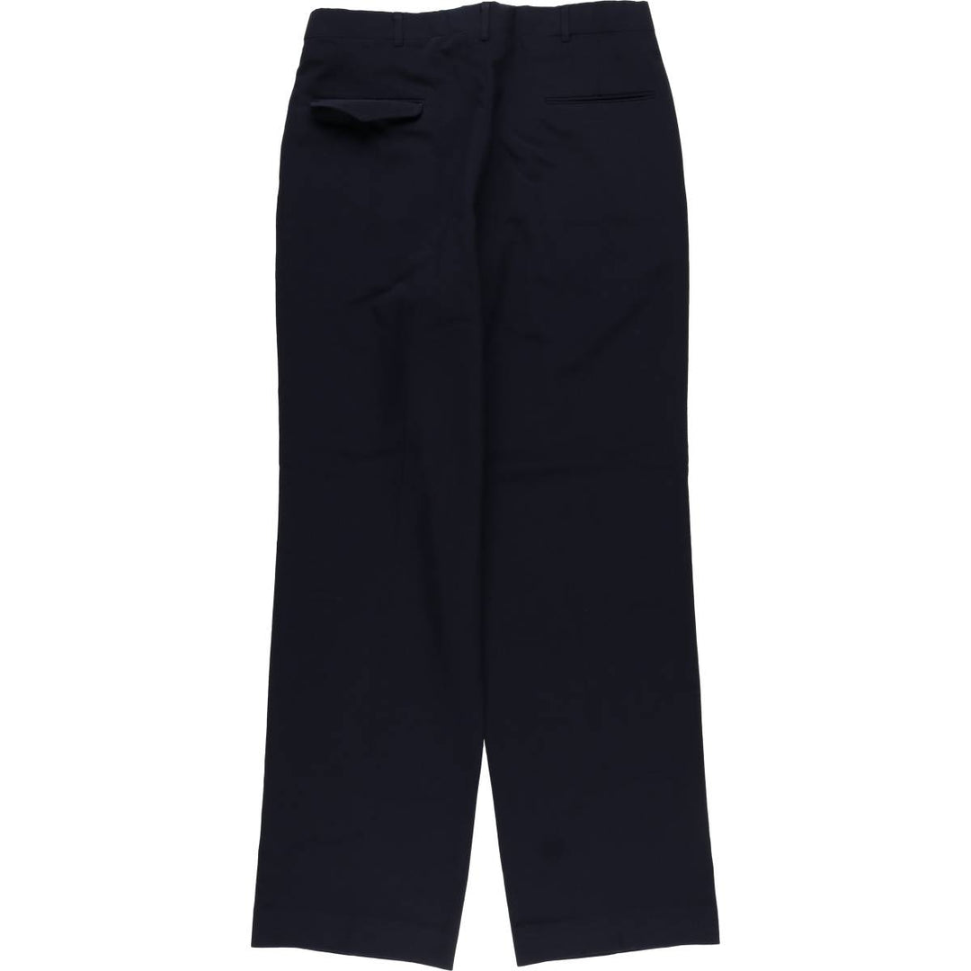 PAXTON ROW Two-pleat Slacks, Made in USA, Men's, Vintage, Size W33 unclear navy blue type Vintage Second Hand