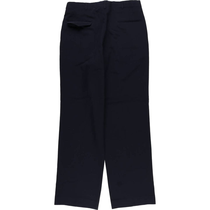 PAXTON ROW Two-pleat Slacks, Made in USA, Men's, Vintage, Size W33 unclear navy blue type Vintage Second Hand