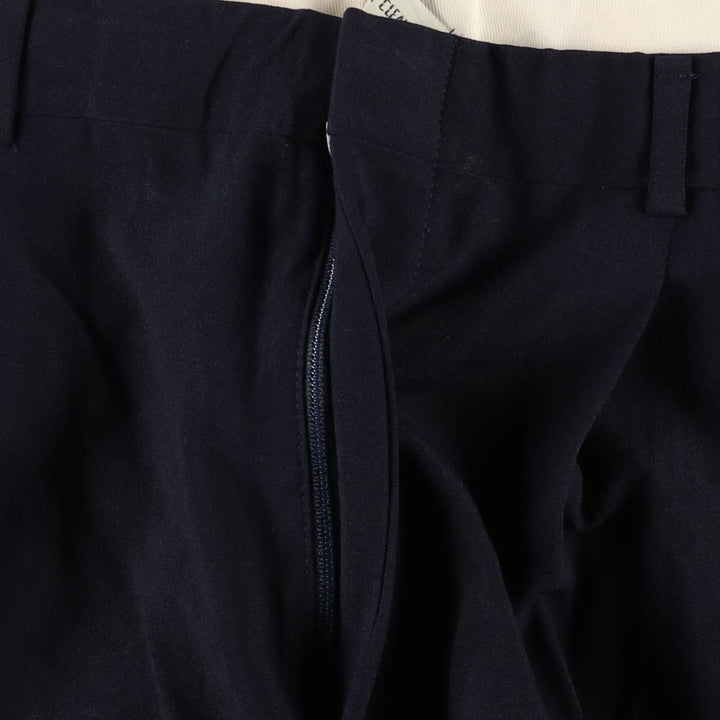 PAXTON ROW Two-pleat Slacks, Made in USA, Men's, Vintage, Size W33 unclear navy blue type Vintage Second Hand