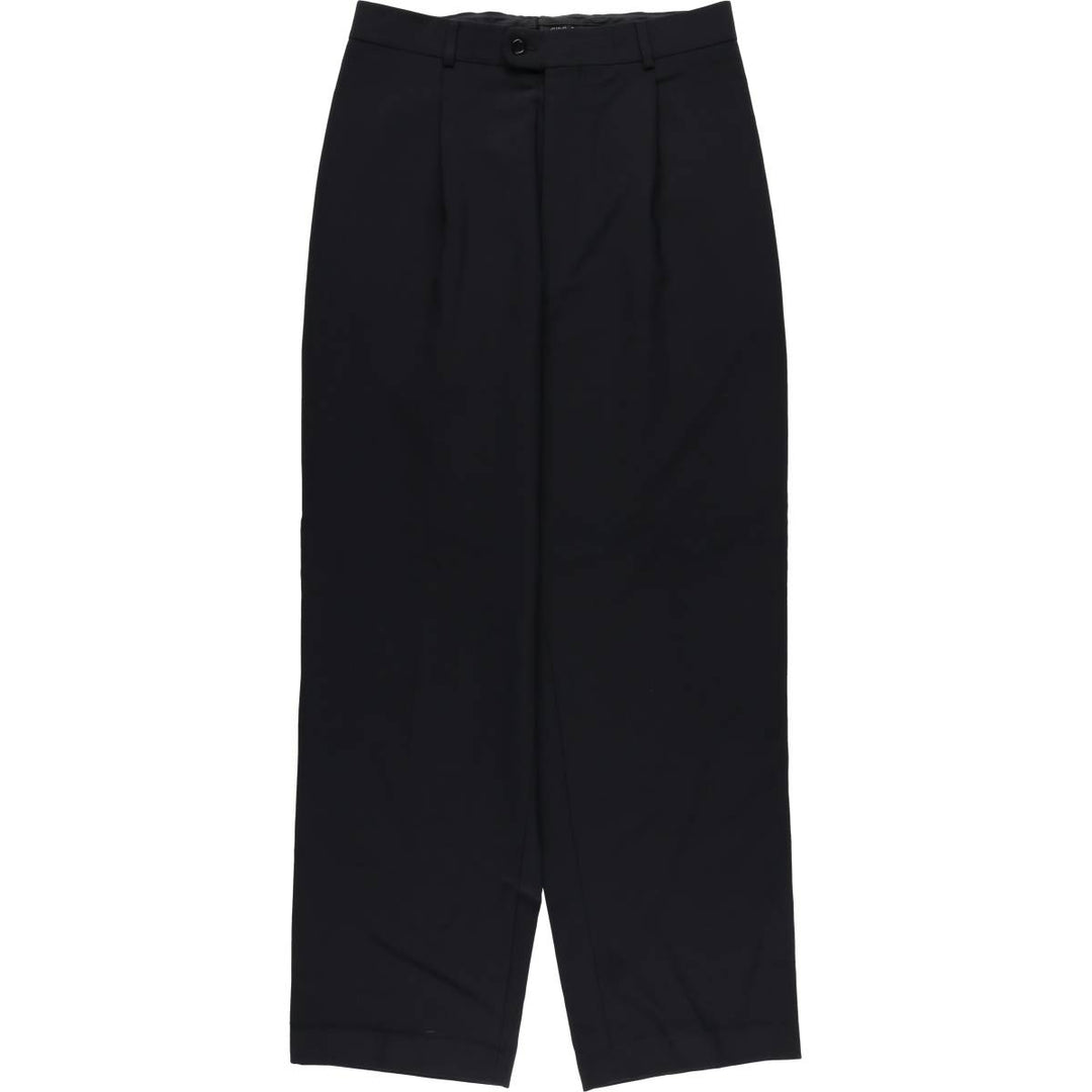 CIRO CITTERIO One-Tuck Slacks, Men's Size W32 unclear navy blue type Vintage Second Hand