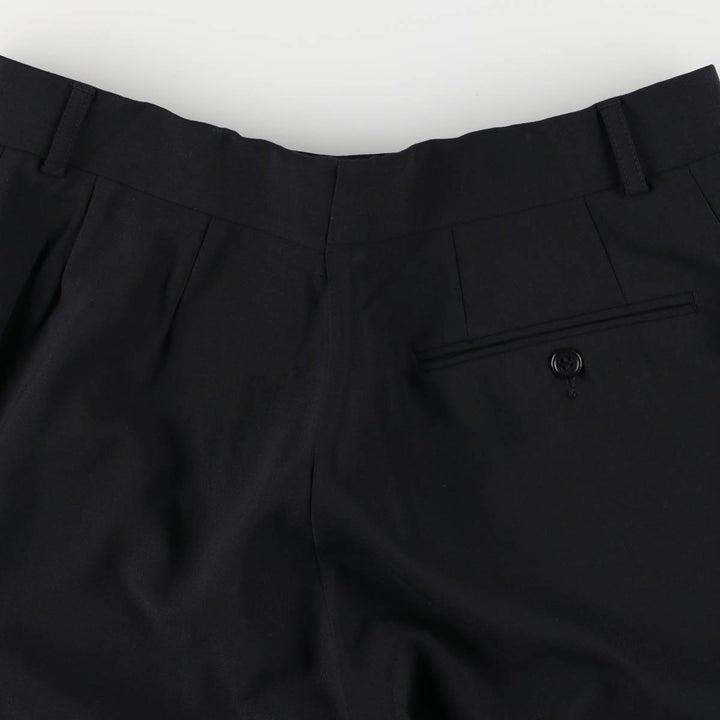 CIRO CITTERIO One-Tuck Slacks, Men's Size W32 unclear navy blue type Vintage Second Hand