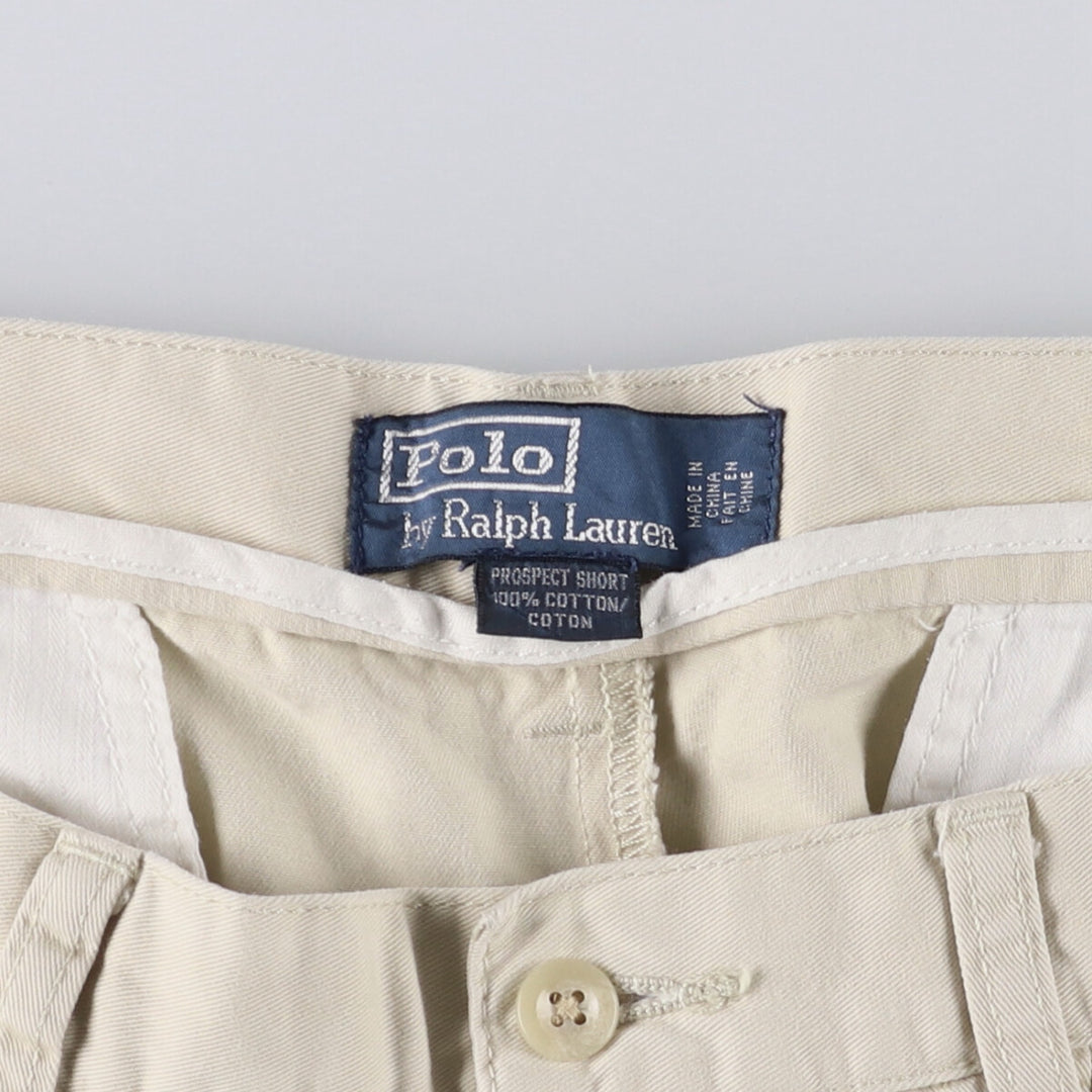 Ralph Lauren POLO by Ralph Lauren PROSPECT SHORT chino shorts, men's size W37 cotton Beige type Vintage Second Hand