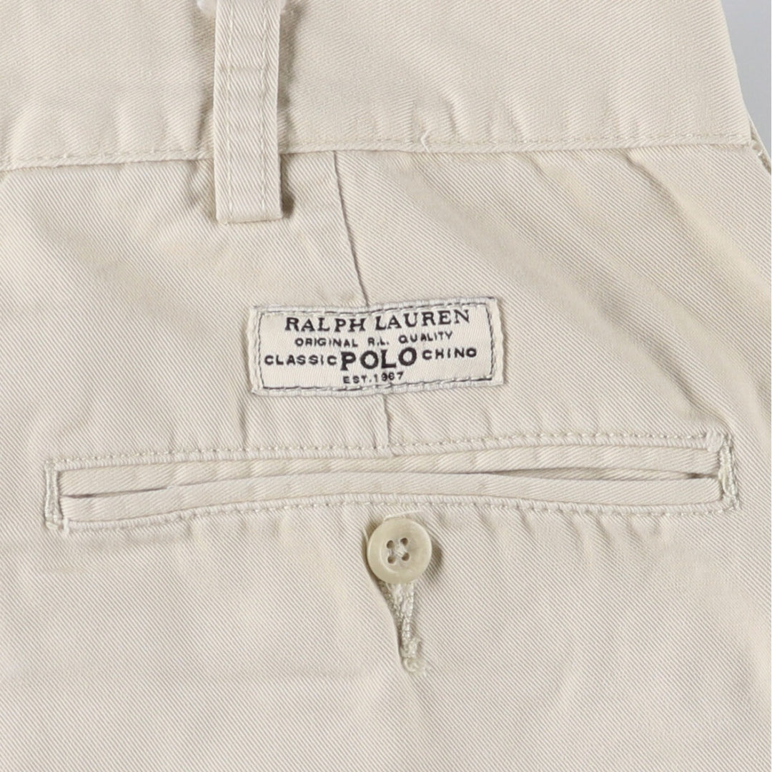Ralph Lauren POLO by Ralph Lauren PROSPECT SHORT chino shorts, men's size W37 cotton Beige type Vintage Second Hand