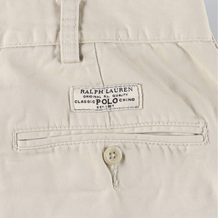 Ralph Lauren POLO by Ralph Lauren PROSPECT SHORT chino shorts, men's size W37 cotton Beige type Vintage Second Hand