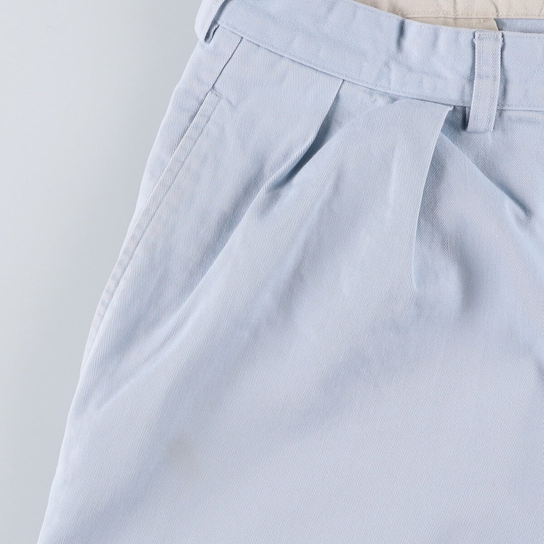 Ralph Lauren POLO RALPH LAUREN Two-pleat Chino Shorts Shorts Men's W34 equivalent cotton Blue type light blue Vintage Second Hand