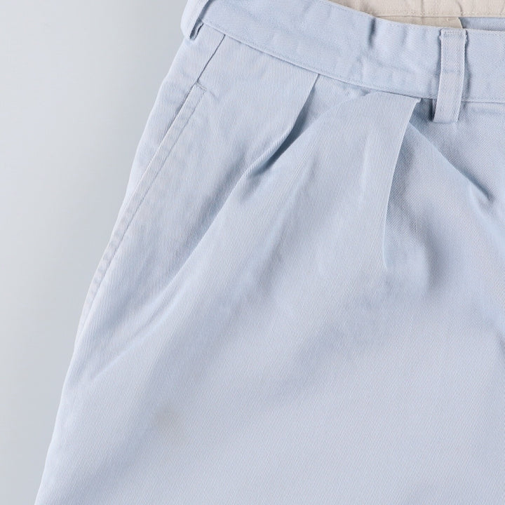 Ralph Lauren POLO RALPH LAUREN Two-pleat Chino Shorts Shorts Men's W34 equivalent cotton Blue type light blue Vintage Second Hand