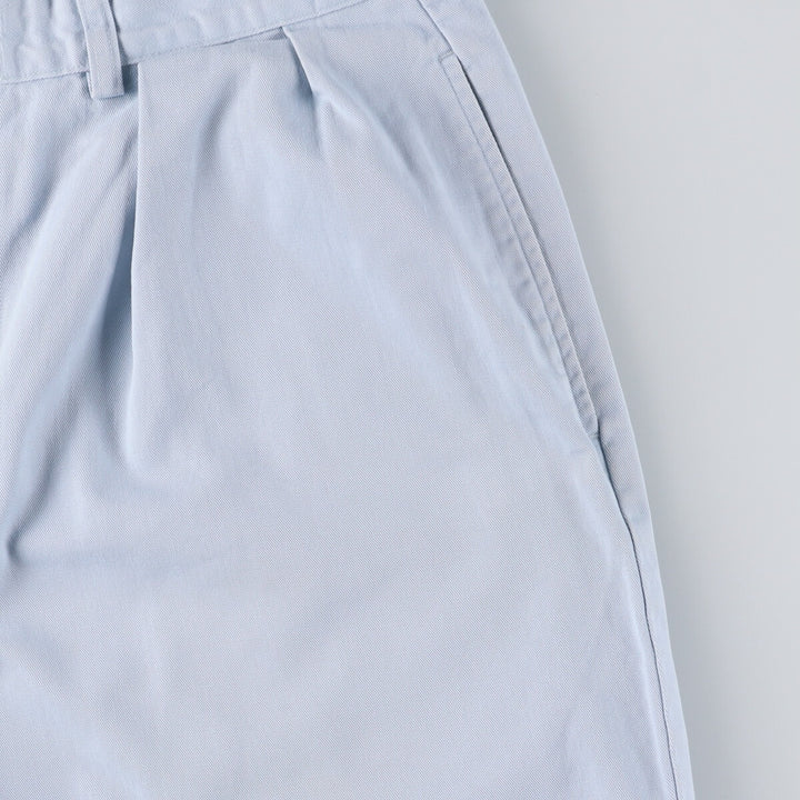 Ralph Lauren POLO RALPH LAUREN Two-pleat Chino Shorts Shorts Men's W34 equivalent cotton Blue type light blue Vintage Second Hand