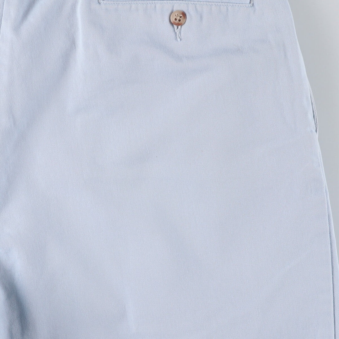 Ralph Lauren POLO RALPH LAUREN Two-pleat Chino Shorts Shorts Men's W34 equivalent cotton Blue type light blue Vintage Second Hand