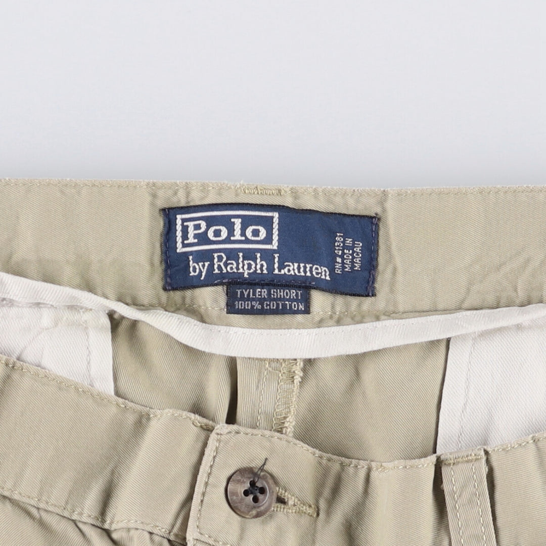 Ralph Lauren POLO by Ralph Lauren TYLER SHORT Two-pleat chino shorts, short pants, men's w35 equivalent cotton Beige type Vintage Second Hand