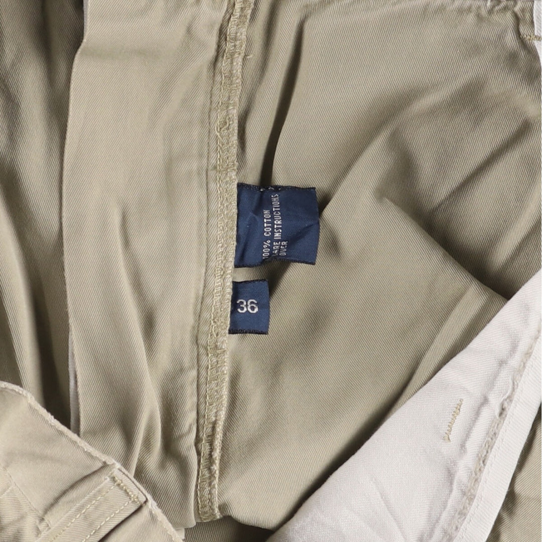 Ralph Lauren POLO by Ralph Lauren TYLER SHORT Two-pleat chino shorts, short pants, men's w35 equivalent cotton Beige type Vintage Second Hand