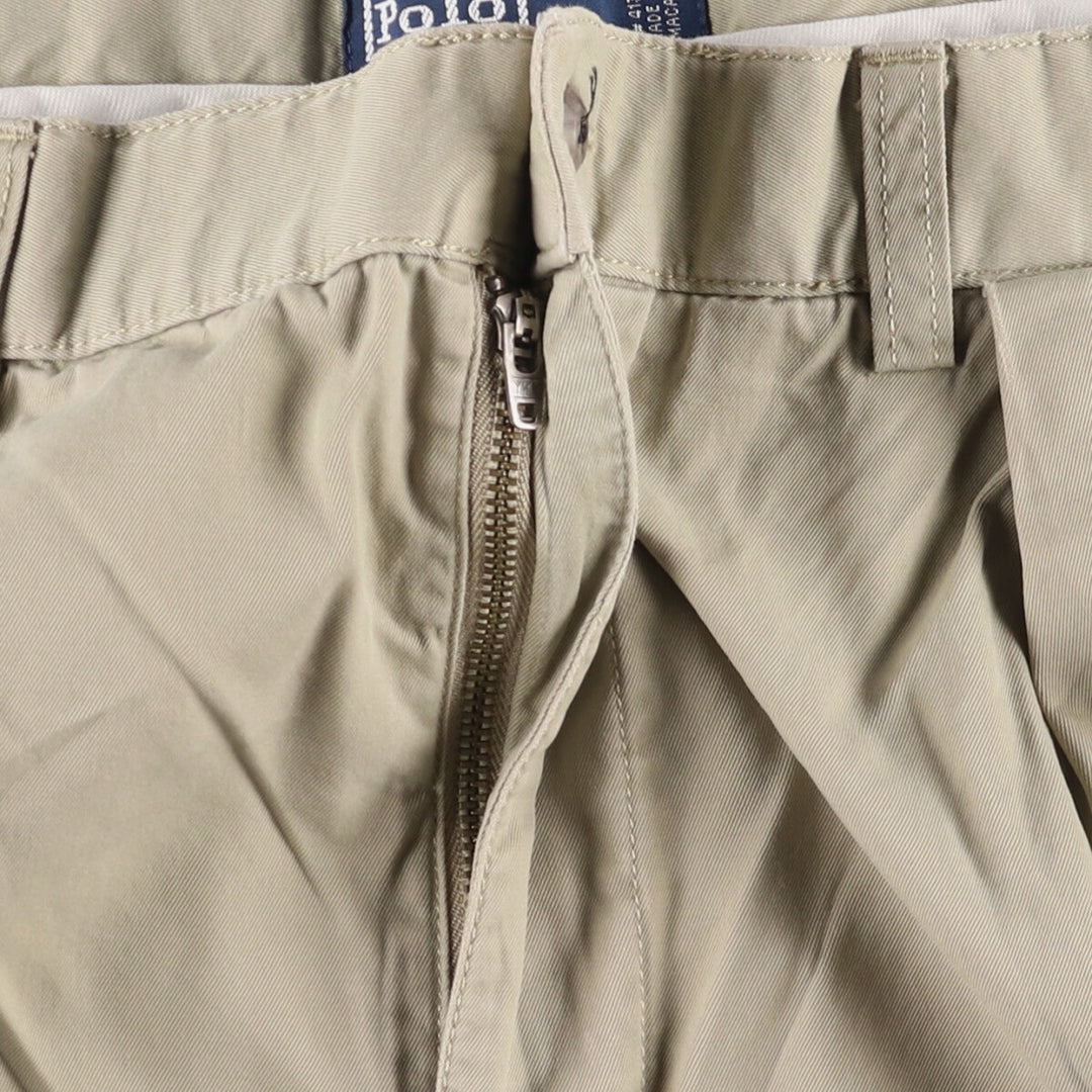 Ralph Lauren POLO by Ralph Lauren TYLER SHORT Two-pleat chino shorts, short pants, men's w35 equivalent cotton Beige type Vintage Second Hand