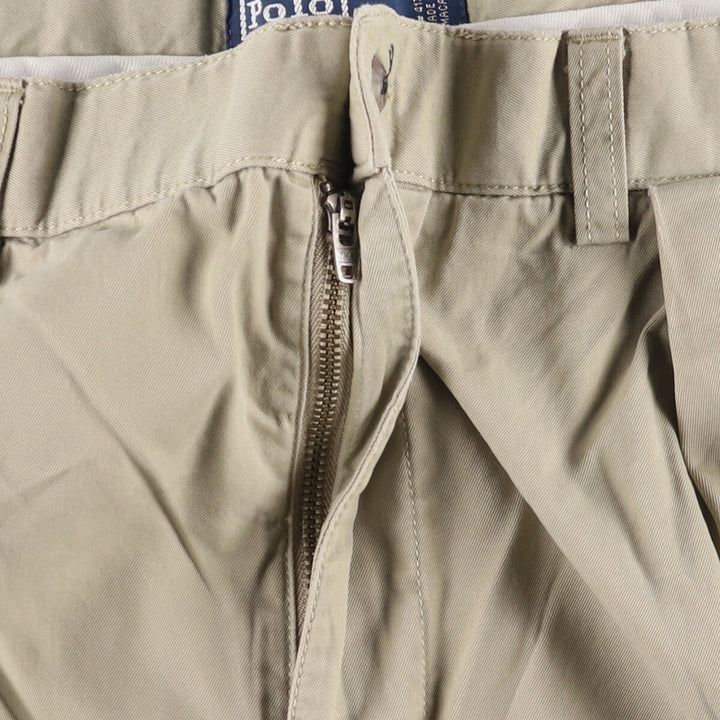 Ralph Lauren POLO by Ralph Lauren TYLER SHORT Two-pleat chino shorts, short pants, men's w35 equivalent cotton Beige type Vintage Second Hand