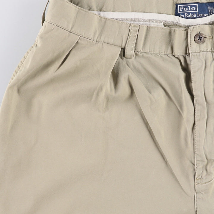 Ralph Lauren POLO by Ralph Lauren TYLER SHORT Two-pleat chino shorts, short pants, men's w35 equivalent cotton Beige type Vintage Second Hand