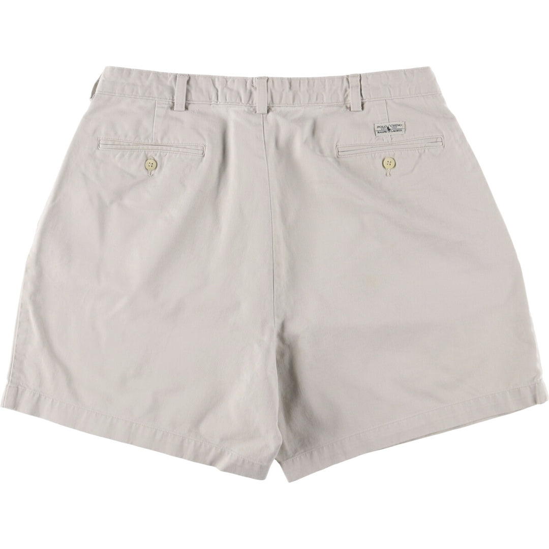 Ralph Lauren POLO RALPH LAUREN Two-pleat Chino Shorts Shorts Men's W35 equivalent cotton Beige type Vintage Second Hand