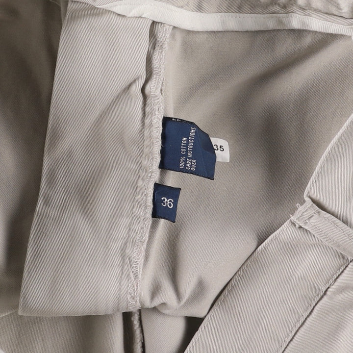 Ralph Lauren POLO by Ralph Lauren ANDREW SHORT Two-pleat chino shorts, short pants, men's size W36 cotton pale white type Vintage Second Hand