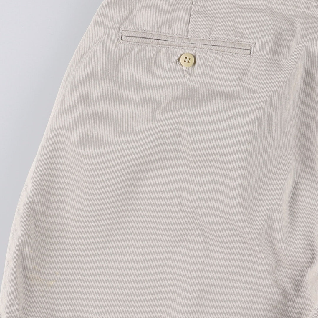 Ralph Lauren POLO by Ralph Lauren ANDREW SHORT Two-pleat chino shorts, short pants, men's size W36 cotton pale white type Vintage Second Hand