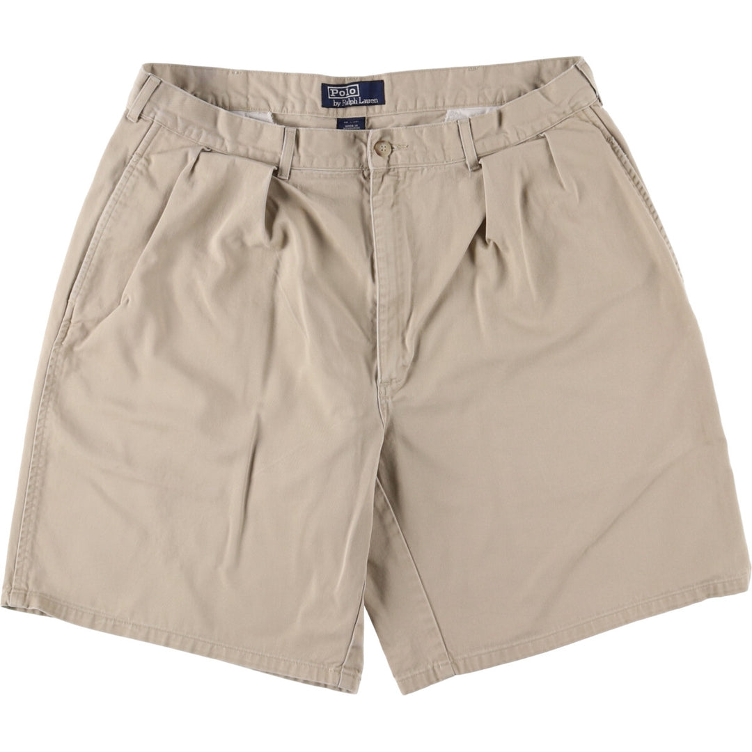 Ralph Lauren POLO by Ralph Lauren Two-pleat Chino Shorts Shorts Men's W35 equivalent cotton Beige type Vintage Second Hand