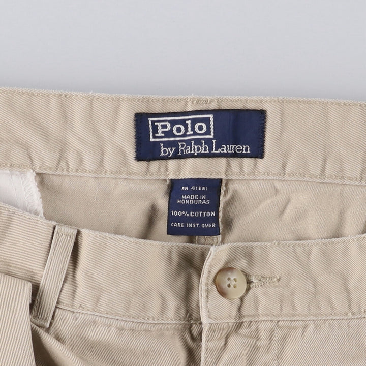 Ralph Lauren POLO by Ralph Lauren Two-pleat Chino Shorts Shorts Men's W35 equivalent cotton Beige type Vintage Second Hand