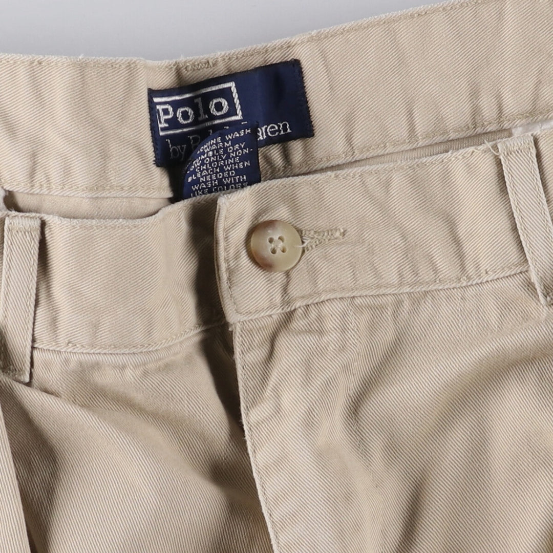 Ralph Lauren POLO by Ralph Lauren Two-pleat Chino Shorts Shorts Men's W35 equivalent cotton Beige type Vintage Second Hand