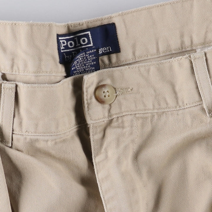 Ralph Lauren POLO by Ralph Lauren Two-pleat Chino Shorts Shorts Men's W35 equivalent cotton Beige type Vintage Second Hand