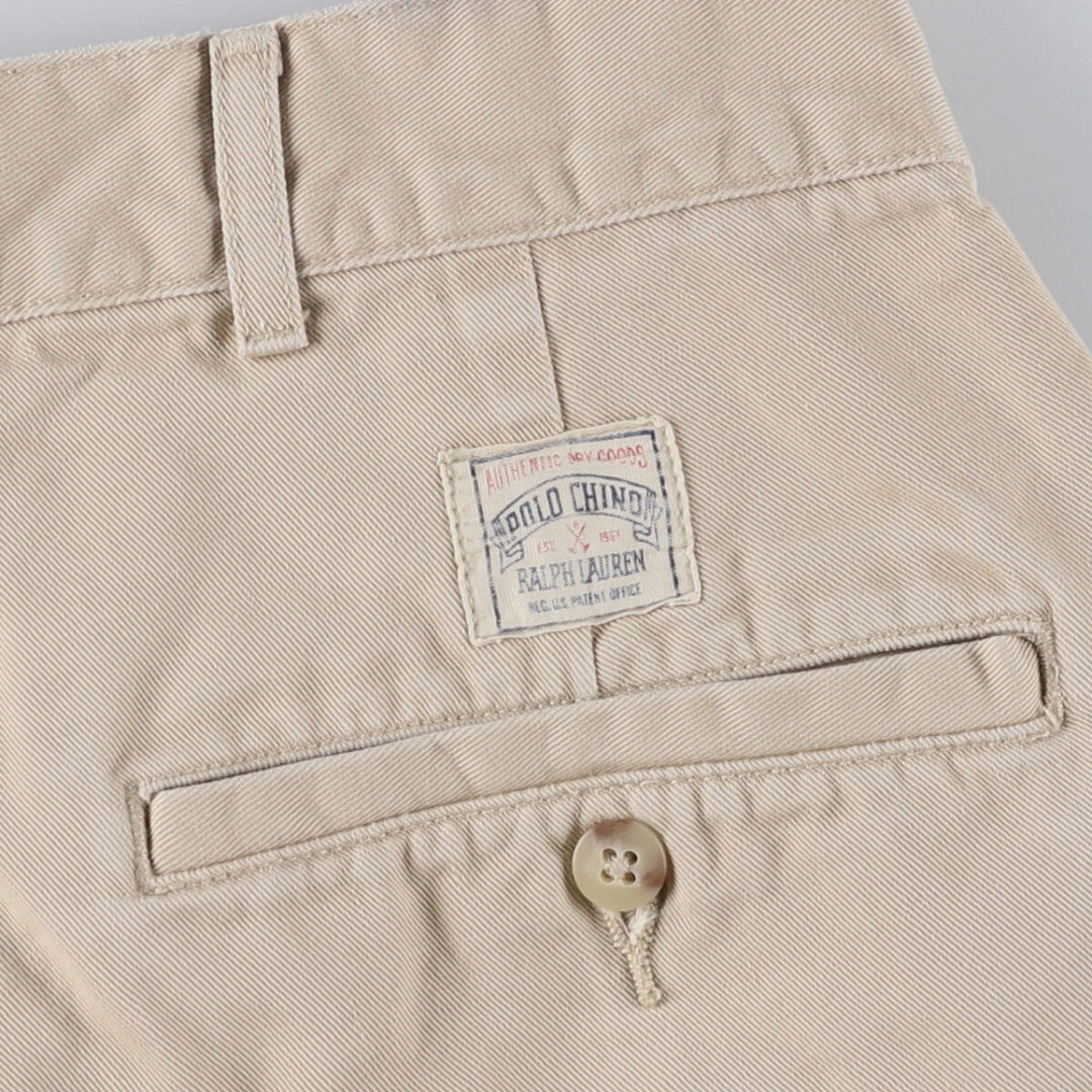 Ralph Lauren POLO by Ralph Lauren Two-pleat Chino Shorts Shorts Men's W35 equivalent cotton Beige type Vintage Second Hand
