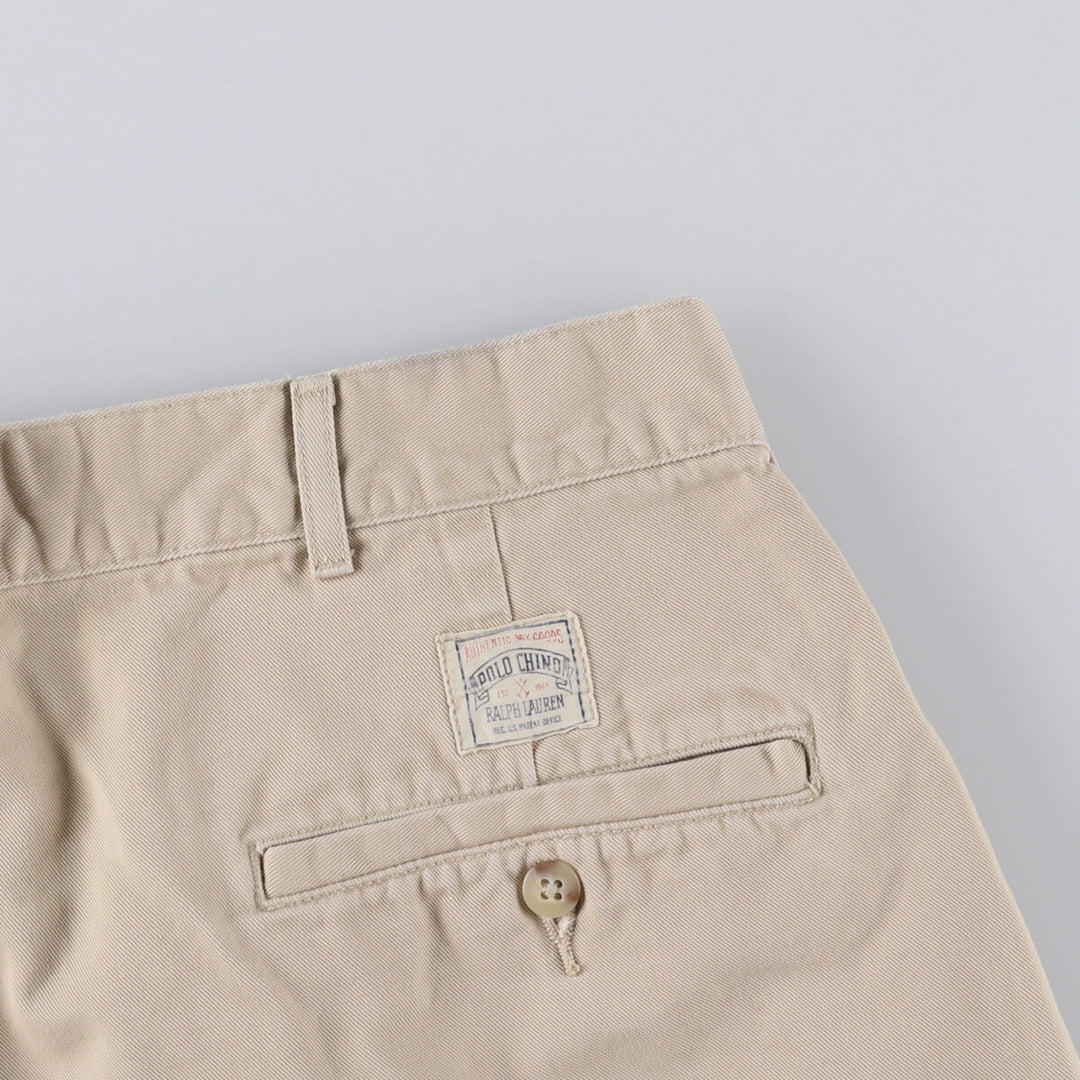 Ralph Lauren POLO by Ralph Lauren Two-pleat Chino Shorts Shorts Men's W35 equivalent cotton Beige type Vintage Second Hand