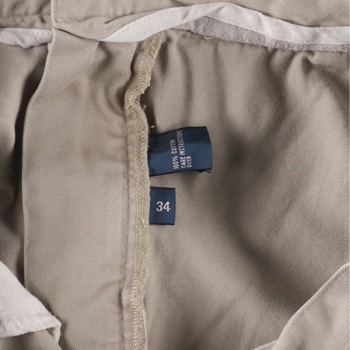 Ralph Lauren POLO by Ralph Lauren TYLER SHORT Two-pleat chino shorts, short pants, men's size W34 cotton Beige type Vintage Second Hand