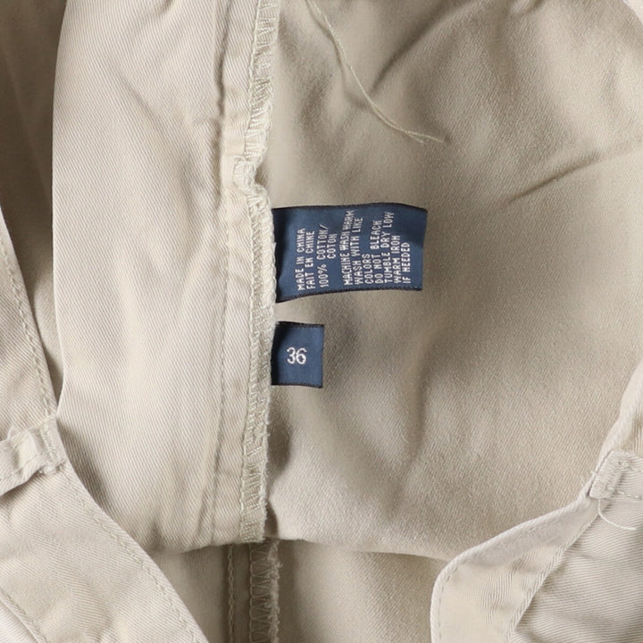 Ralph Lauren POLO by Ralph Lauren TYLER SHORT Two-pleat chino shorts, short pants, men's size W36 cotton ivory Vintage Second Hand