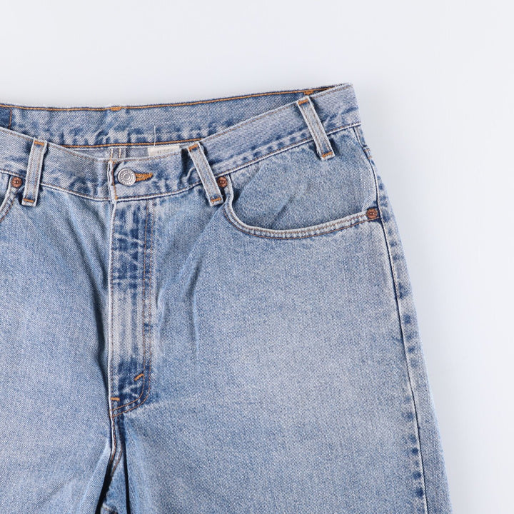 90'S Levi's 550 Relaxed Fit Denim Shorts, Made in USA, Men's Size 37, Vintage cotton blue type Vintage Second Hand