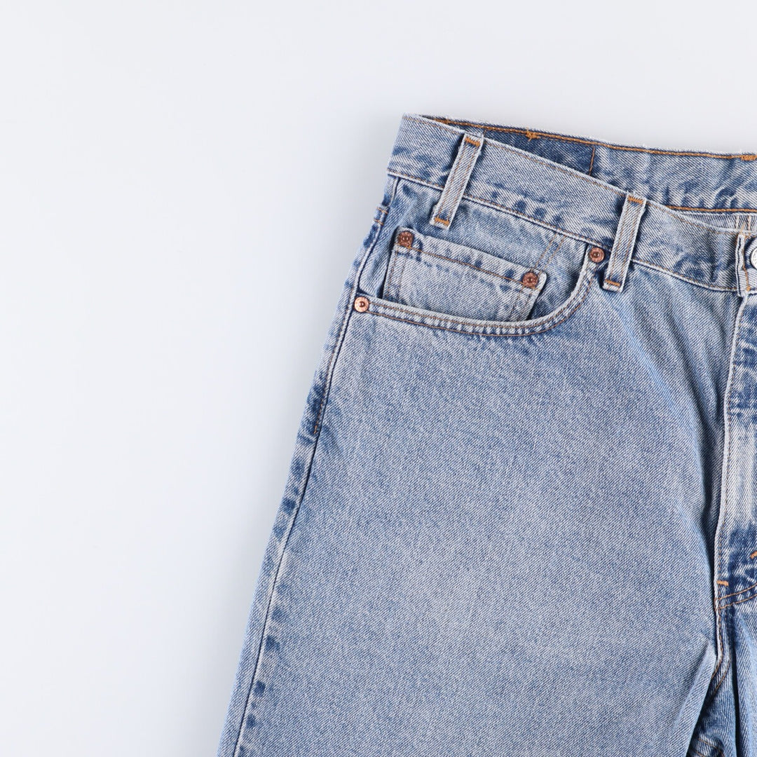 90'S Levi's 550 Relaxed Fit Denim Shorts, Made in USA, Men's Size 37, Vintage cotton blue type Vintage Second Hand