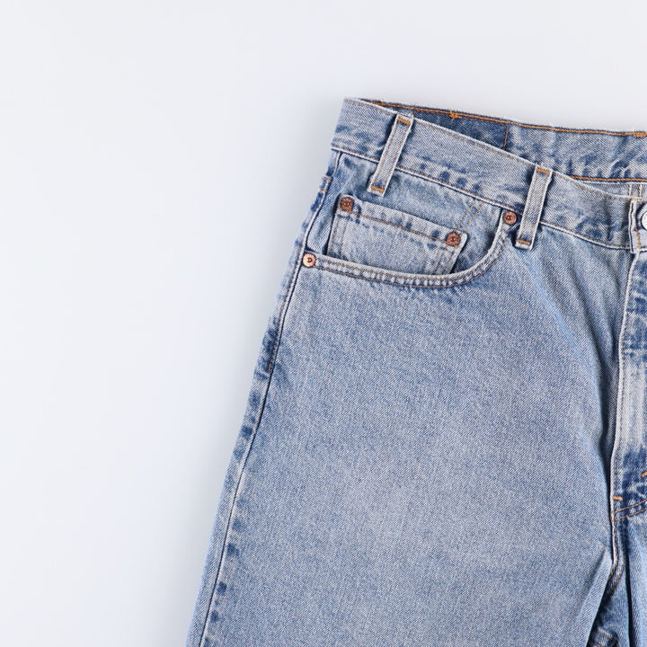 90'S Levi's 550 Relaxed Fit Denim Shorts, Made in USA, Men's Size 37, Vintage cotton blue type Vintage Second Hand