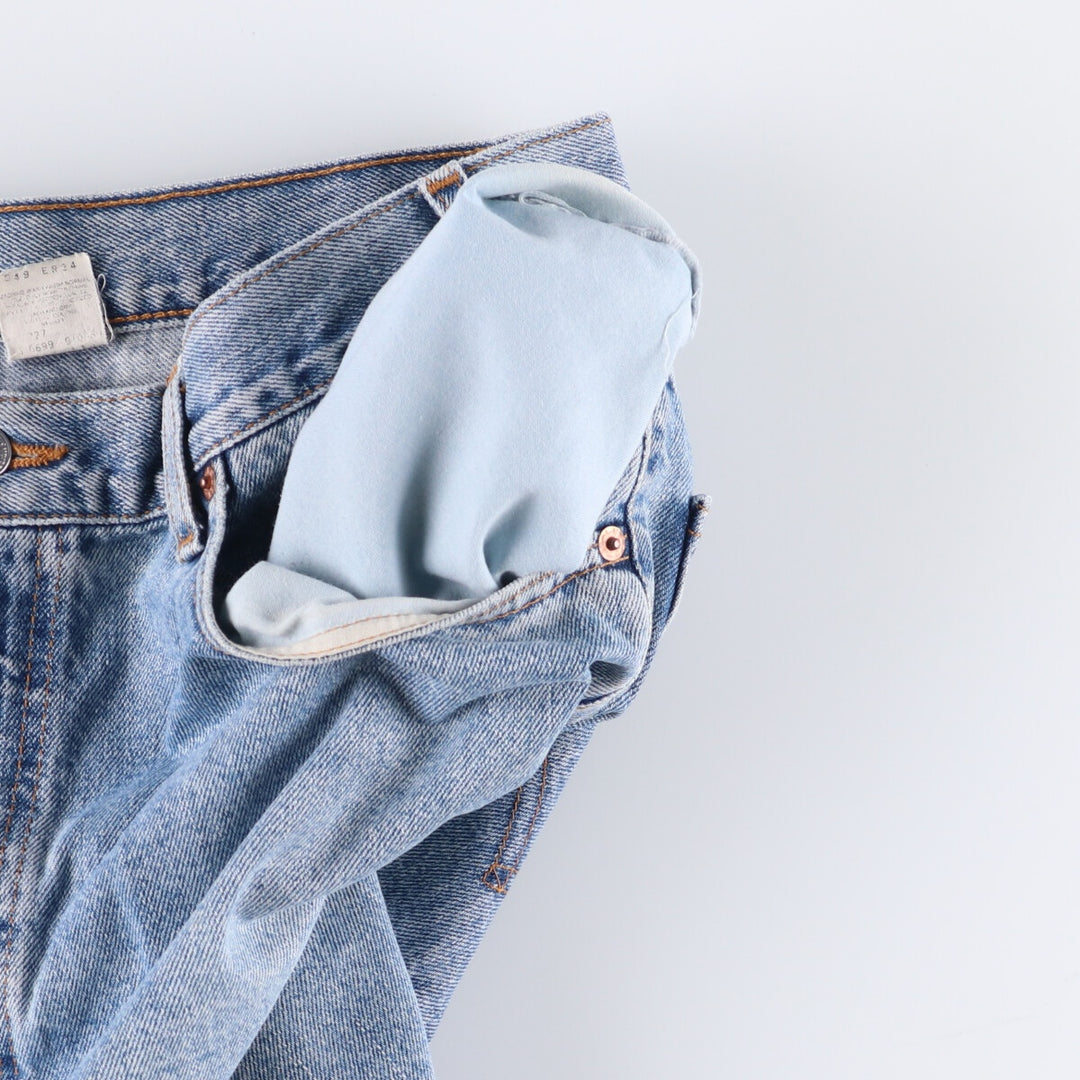 90'S Levi's 550 Relaxed Fit Denim Shorts, Made in USA, Men's Size 37, Vintage cotton blue type Vintage Second Hand