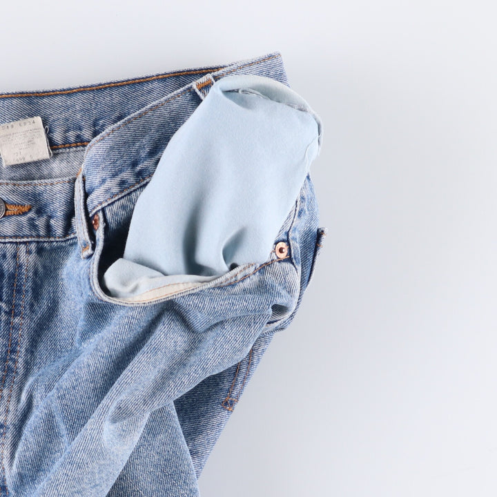 90'S Levi's 550 Relaxed Fit Denim Shorts, Made in USA, Men's Size 37, Vintage cotton blue type Vintage Second Hand