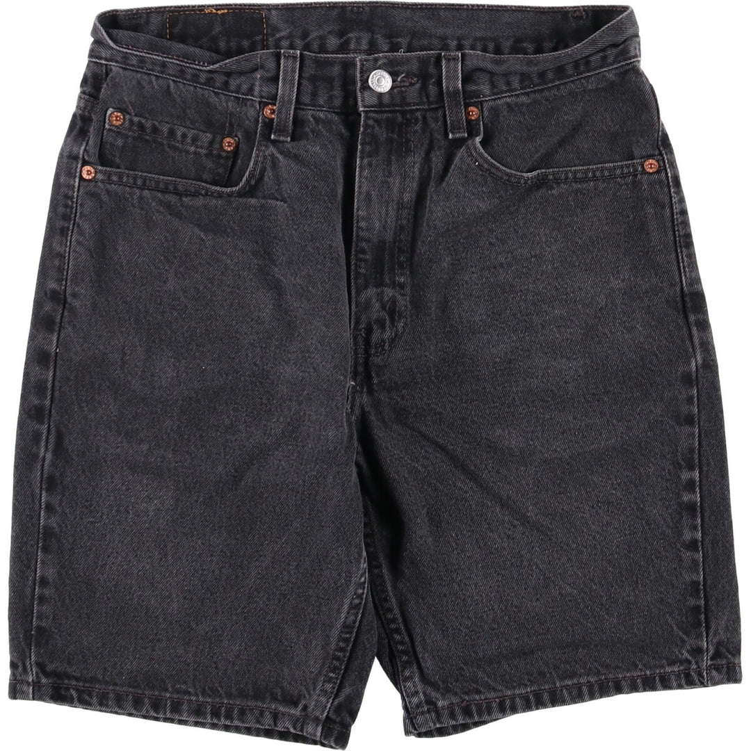 2000'S Levi's 505 Regular Fit 34505-1865 Black Denim Shorts, Men's Size W31 cotton black type Vintage Second Hand