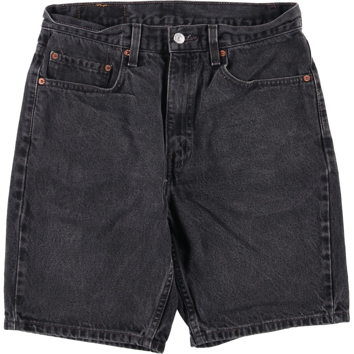 2000'S Levi's 505 Regular Fit 34505-1865 Black Denim Shorts, Men's Size W31 cotton black type Vintage Second Hand