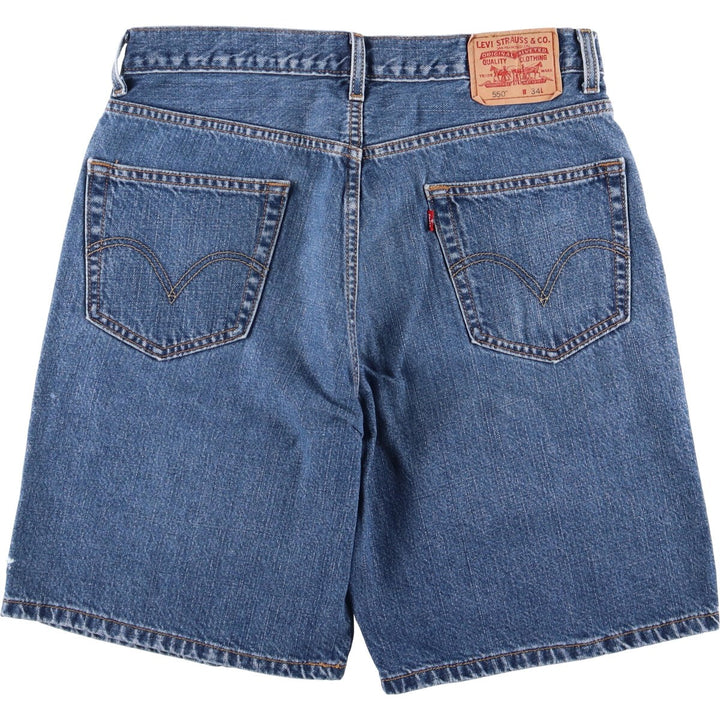 Levi's 550 Relaxed Fit Denim Shorts, Men's, W35 equivalent cotton blue type Vintage Second Hand