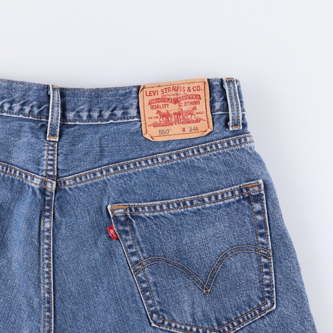 Levi's 550 Relaxed Fit Denim Shorts, Men's, W35 equivalent cotton blue type Vintage Second Hand