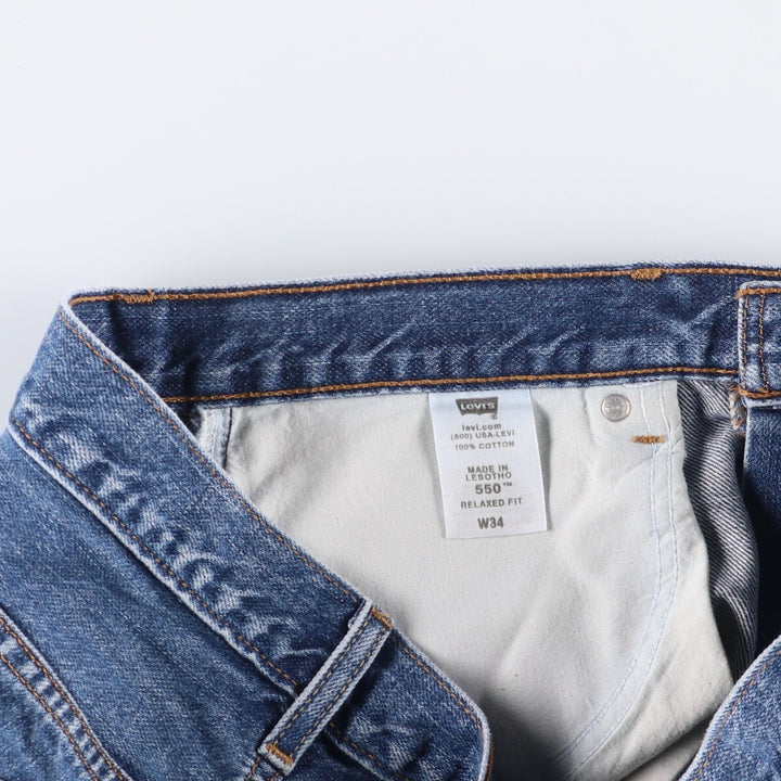 Levi's 550 Relaxed Fit Denim Shorts, Men's, W35 equivalent cotton blue type Vintage Second Hand
