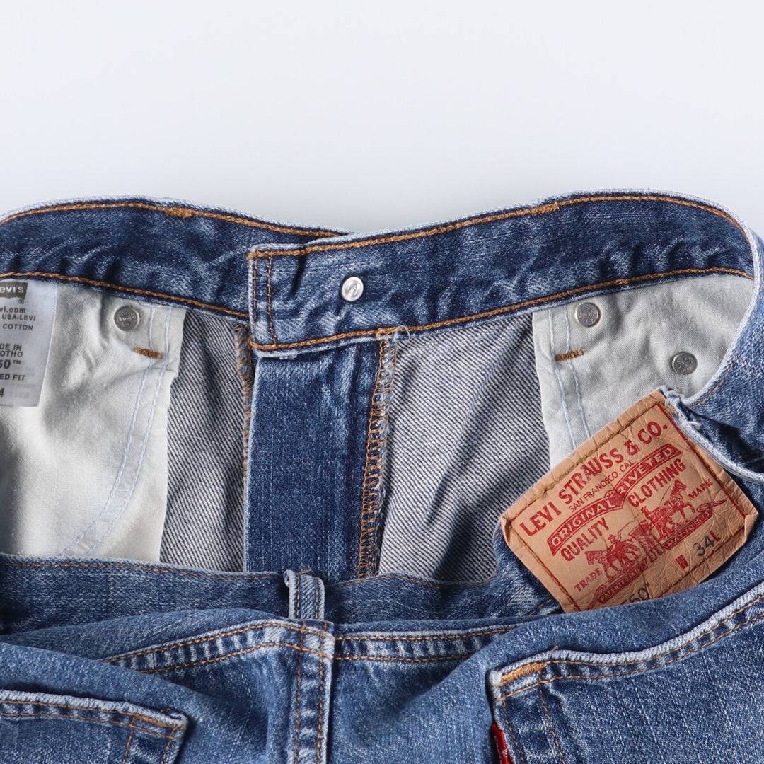 Levi's 550 Relaxed Fit Denim Shorts, Men's, W35 equivalent cotton blue type Vintage Second Hand